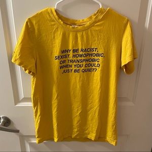 L Why Be Racist Shirt